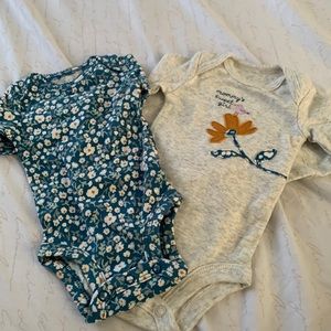 Newborn Baby Girl Long-Sleeve Onesie Bundle